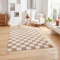 Think Rugs Baltimore Beige Rectangle 060 x 120cm Polyester Modern 66618, Brown