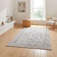 Think Rugs Creation Grey/Silver Rectangle 120 x 170cm Polyester Vintage 50112, Grey