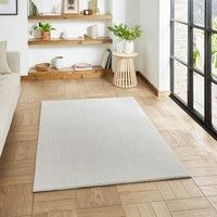 Think Rugs Bay Grey Rectangle 080 x 150cm Polyester Plain Shaggy, Grey