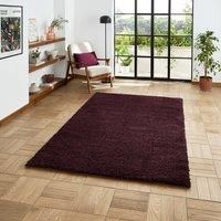 Think Rugs Sierra Purple Rectangle 160 x 230cm Polypropylene Plain Shaggy 9000, Purple