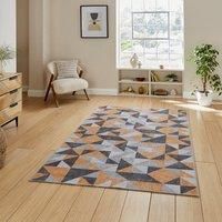 Coral H1057 Digitally Printed Rug Yellow Grey