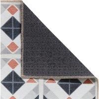 Victoria H1190 Washable Rug Grey Orange