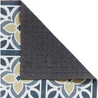 Think Rugs Victoria Area Rug Yellow;Grey Runner 2'5" x 7'6"