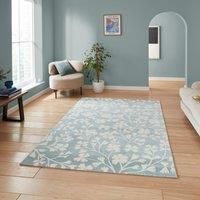 Think Rugs Catherine Lansfield Grace Floral Rug, Blue