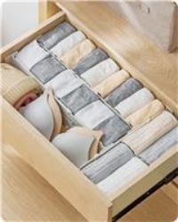 Baffect Drawer Dividers Pack,Dresser Drawer 4 Expandable 55-32.6cm