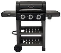Grillstream Carbon 3 Burner Hybrid Gas BBQ / Barbecue with Side Burner