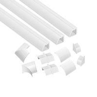 DLine Quadrant Trunking Multipack 3 x 22mm x 22mm x 1metre Lengths & Accessories  White