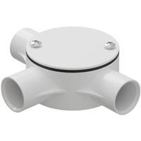 D-Line Speedway PVC Conduit Tee Box 20mm in White