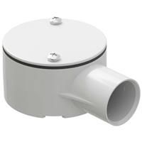D-Line Speedway PVC Conduit Terminal Box 25mm 1 Way in White
