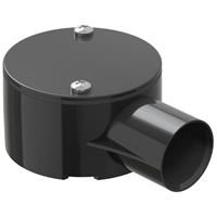 D-Line Speedway PVC Conduit Terminal Box 25mm 1 Way in Black