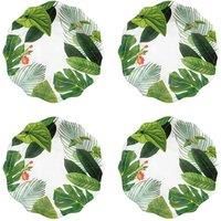Amazon Floral 30cm Melamine Dinner Plates, Set of 4