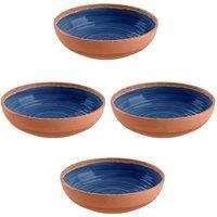 Rustic Swirl - INDIGO -  Melamine Bowl  Set for 4