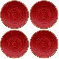 Rustic Swirl Melamine RED - Side/Salad Plate x 4