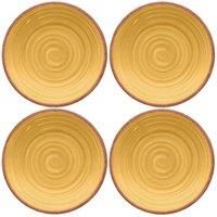 Rustic Swirl -   YELLOW Melamine Side Plates x 4