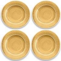 Crackle Glaze - GOLD - Melamine/Plastic Dinner Plates Set for 1