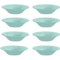 Crackle Glaze - TURQUOISE - Melamine/Plastic Bowl Set for 8