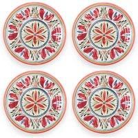 Purely Home Mediterranean - Outdoor/Camping - Melamine/Plastic Dinner Plate x 4