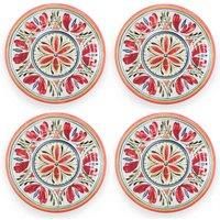 Purely Home Mediterranean - Outdoor/Camping - Melamine/Plastic Dinner Plate x 4