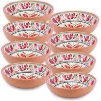 Purely Home Mediterranean Melamine Low Bowls - Set Of 8