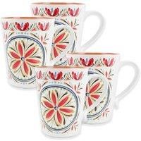 Purely Home Mediterranean - Outdoor/Camping/Picnic - Melamine/Plastic Mug x 4