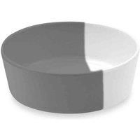 Grey & White Melamine/Plastic Pet Food Bowl - Medium