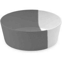 Grey & White Melamine/Plastic Pet Food Bowl - Large