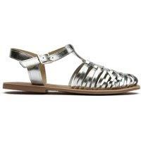 Solesister Womens Alyssa Flats Sandals Metallic