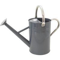 Kent & Stowe 4.5L Metal Watering Can in Cool Grey, Rust-Resistant Galvanised Watering Can with Handle and Detachable Rose, Classic All Year Round Garden Tools Made from Steel