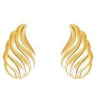 Love Gold Flame Swirl Stud Earrings