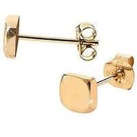 9ct yellow gold 4mm square stud earrings / Studs / Gift box
