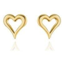 9ct yellow gold small pierced heart stud earrings/studs/hearts/Gift box/ 2021 Lockdown Valentine/'s Day Gift for Her Girlfriend Wife