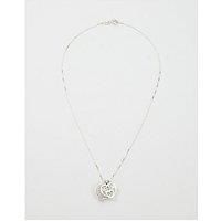 The Love Collection Sterling Silver Crystal Set Mum Pendant