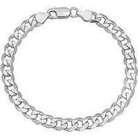 The Love Silver Collection Gent'S - Sterling Silver 7.5 Inch Chunky Curb Bracelet