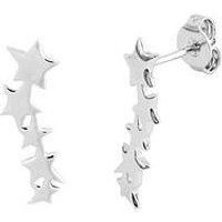 The Love Silver Collection Sterling Silver Polished Five Star Constellation Stud Earrings