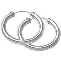 The Love Silver Collection The Love Silver 24Mm Chunky Tube Hoops