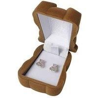 The Love Silver Collection The Love Silver Collection Teddy Bear Studs With Gift Box