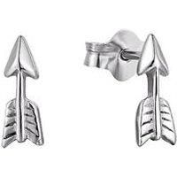 The Love Silver Collection Sterling Silver Arrow Studs