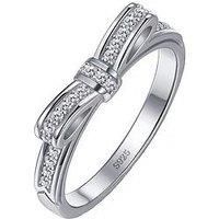 The Love Silver Collection Sterling Silver & Cubic Zirconia Bow Design Ring