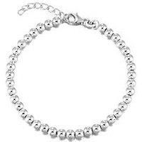 The Love Silver Collection Sterling Silver Beaded Bracelet