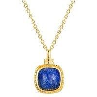 Seol + Gold 18Ct Gold Plated Sterling Silver Lapis Lazuli Adjustable Necklace