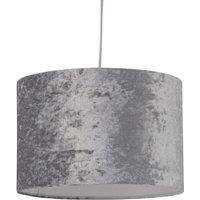 Grey Cotton Velvet Glitter 30cm Easy Fit Ceiling Light Shade Pendant Lightshade