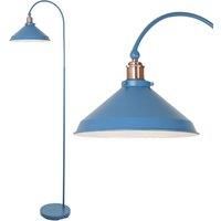 Modern Retro Floor Light Standard Reading Lamp Mirage Blue or Grey