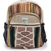 Small Hemp & Cotton Backpack - Eco Friendly Ethnic Hippy Fabric Rucksack Bag