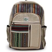 Large Hemp & Cotton Backpack - Eco Friendly Ethnic Hippy Fabric Rucksack Bag