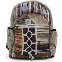 Large Hemp & Cotton Backpack - Eco Friendly Ethnic Hippy Fabric Rucksack Bag