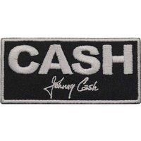 Johnny Cash Patch Block Logo Official Official woven Sew on Black 74 x 35mm One Size
