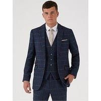 Skopes Men/'s Tailored Doyle Blazer Jacket Check Aqua Wine (as8, Numeric, Numeric_48, Regular, Regular)