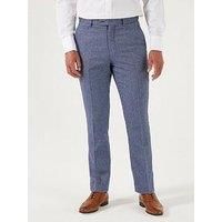 Skopes Jude Herringbone Tailored Fit Trousers - Blue