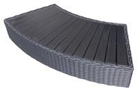 Canadian Spa Company Rattan Curved Step - Grey