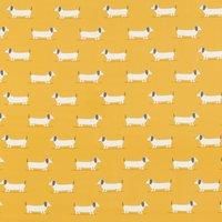By the Metre Bertie Ochre PVC Fabric